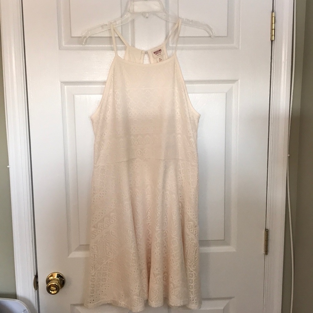 Cream, Flowy, dress